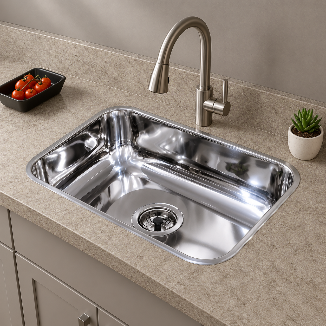 Cubas em aço inox Amandy para bancadas