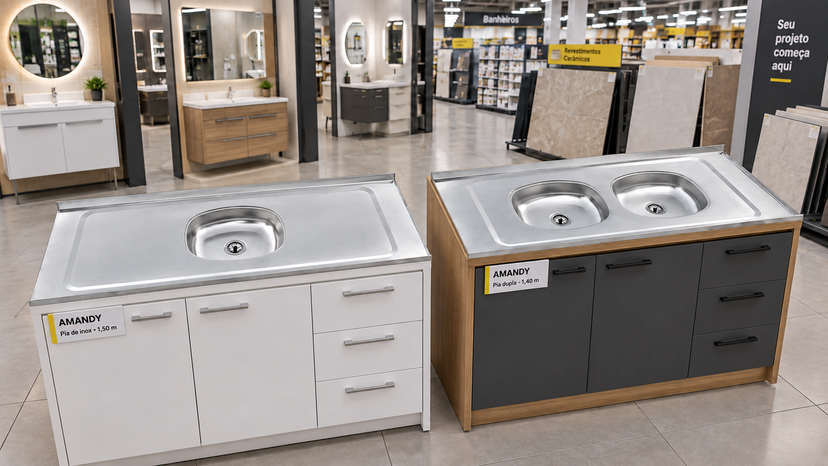 Materiais e catálogo de apoio comercial Amandy