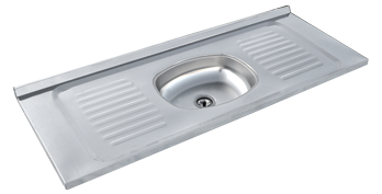 Pia em aço inox Amandy com escorredor