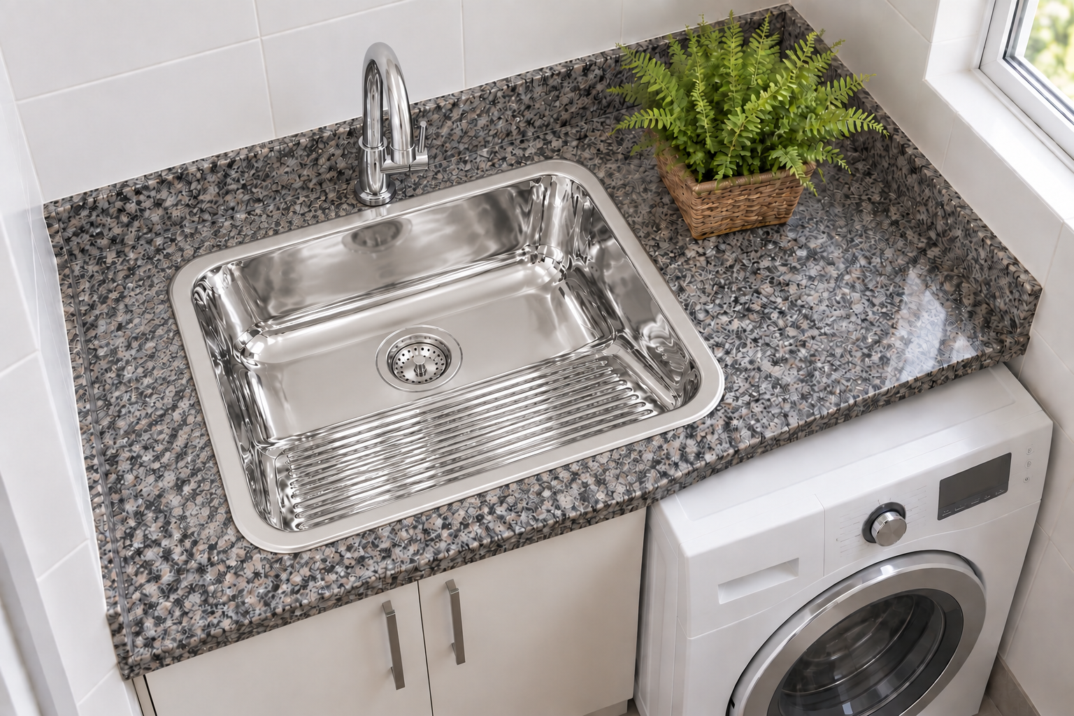 Tanques em aço inox Amandy para lavanderia